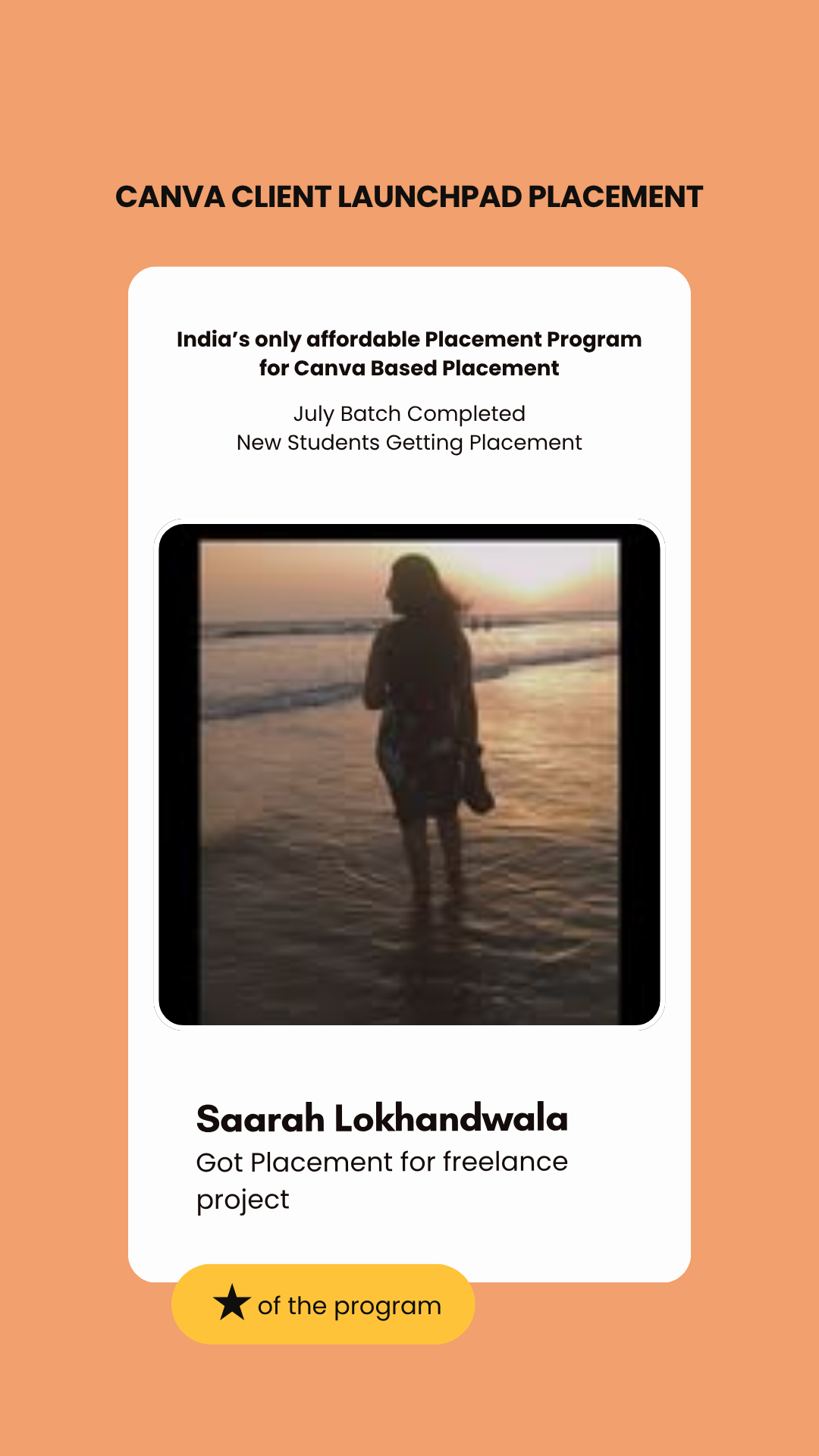 Saarah Lokhandwala — Canva Initiative placement, Wabbithire