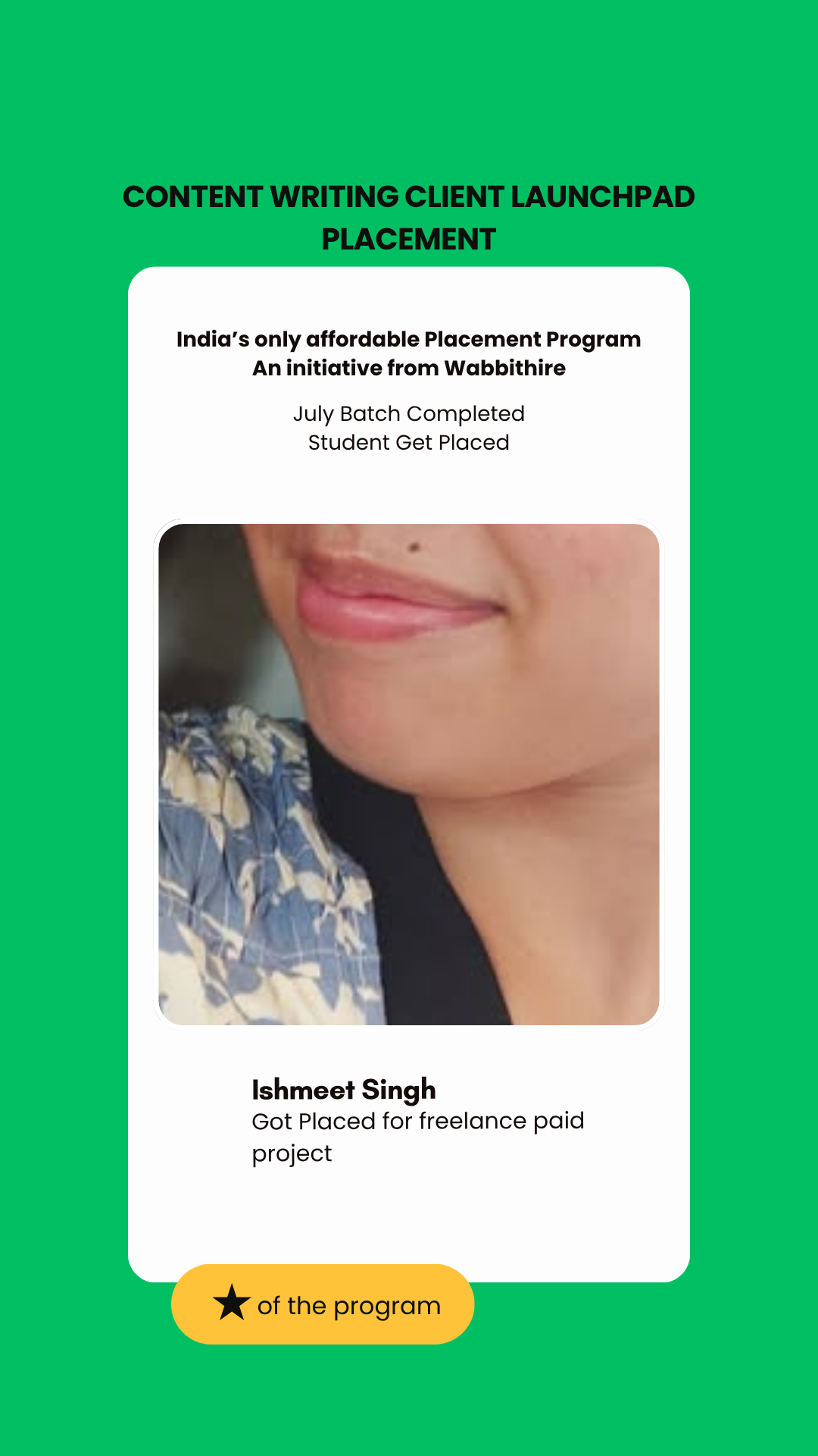 Ishmeet Singh — Freelance Paid Project opportunity through the Wabbithire Writing Initiative (July 2026 Batch)