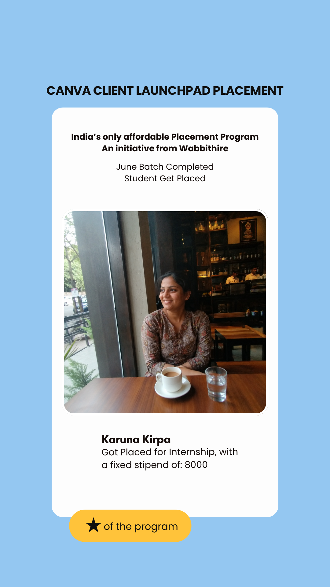 Karuna Kirpa — placed through Wabbithire Client Launchpad