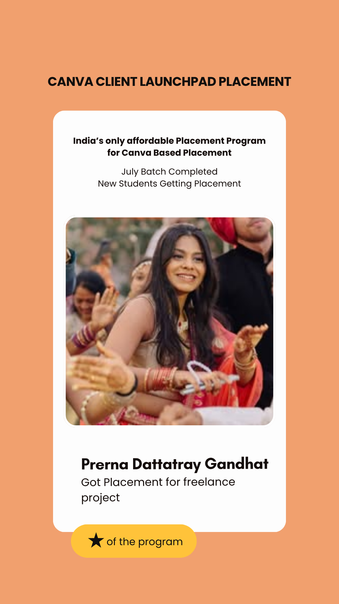 Prerna Dattatreya Gandhat — Canva Initiative placement, Wabbithire