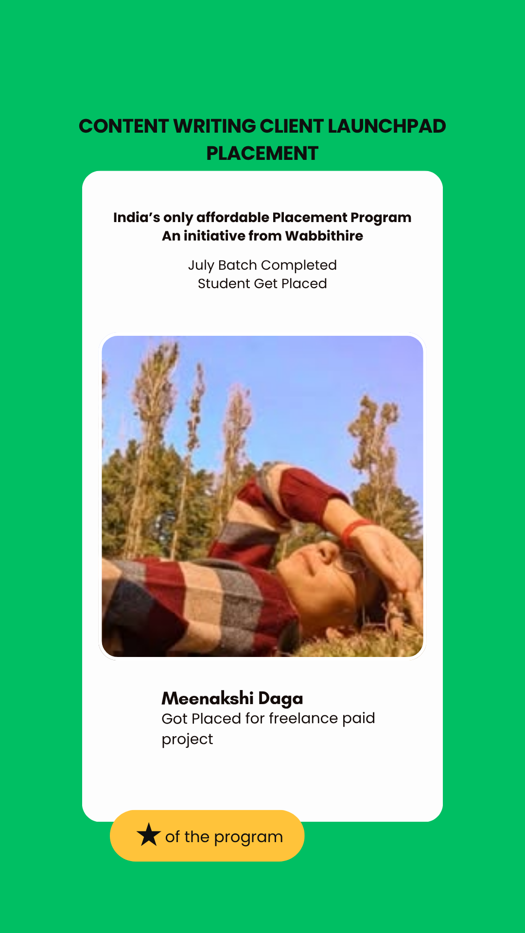 Meenakshi Daga — Freelance Paid Project opportunity through the Wabbithire Writing Initiative (July 2026 Batch)