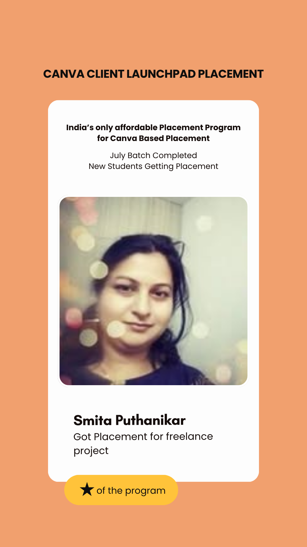 Smita Puthanikar — Canva Initiative placement, Wabbithire