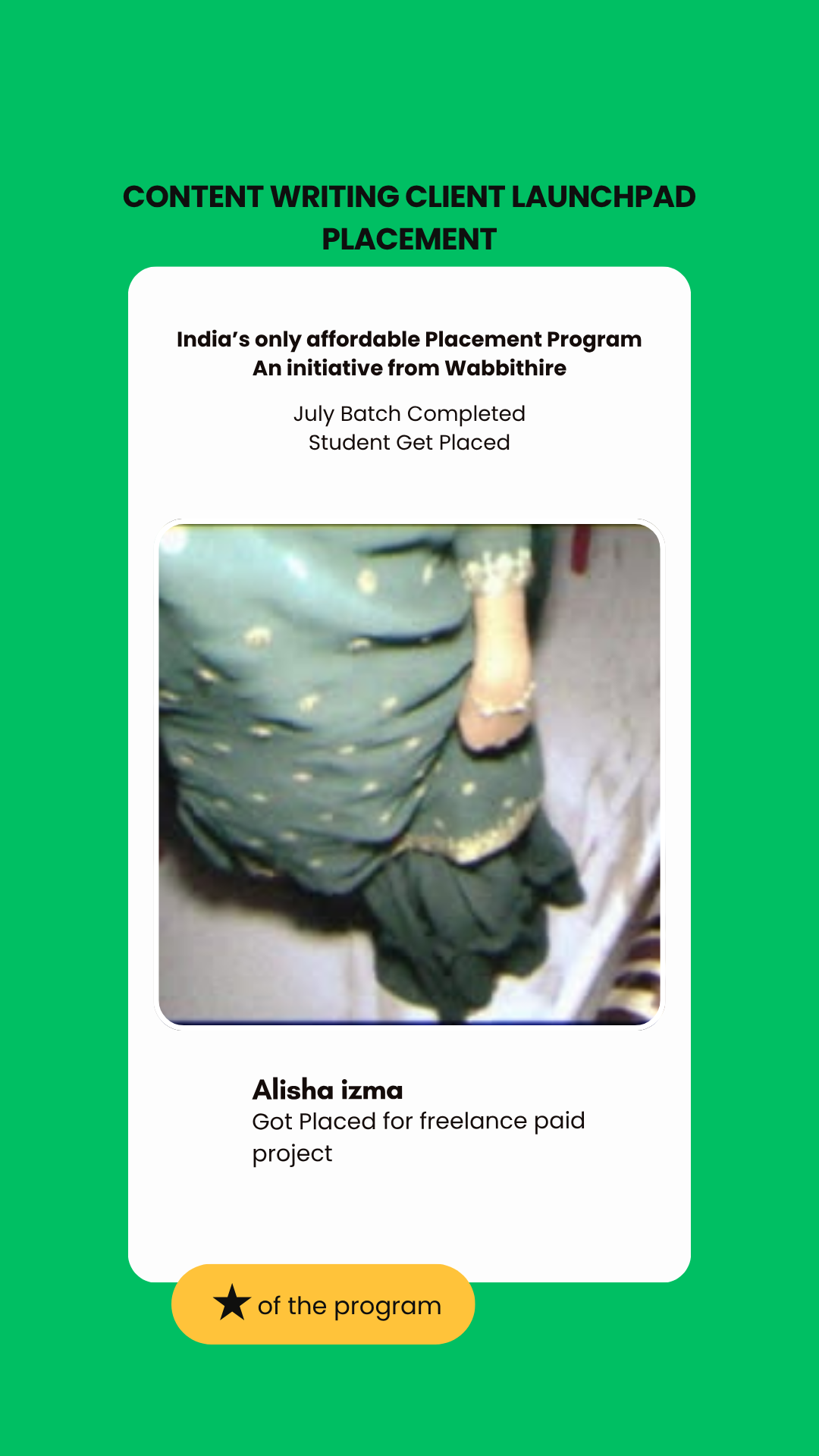 Alisha Izma — Freelance Paid Project opportunity through the Wabbithire Writing Initiative (July 2026 Batch)