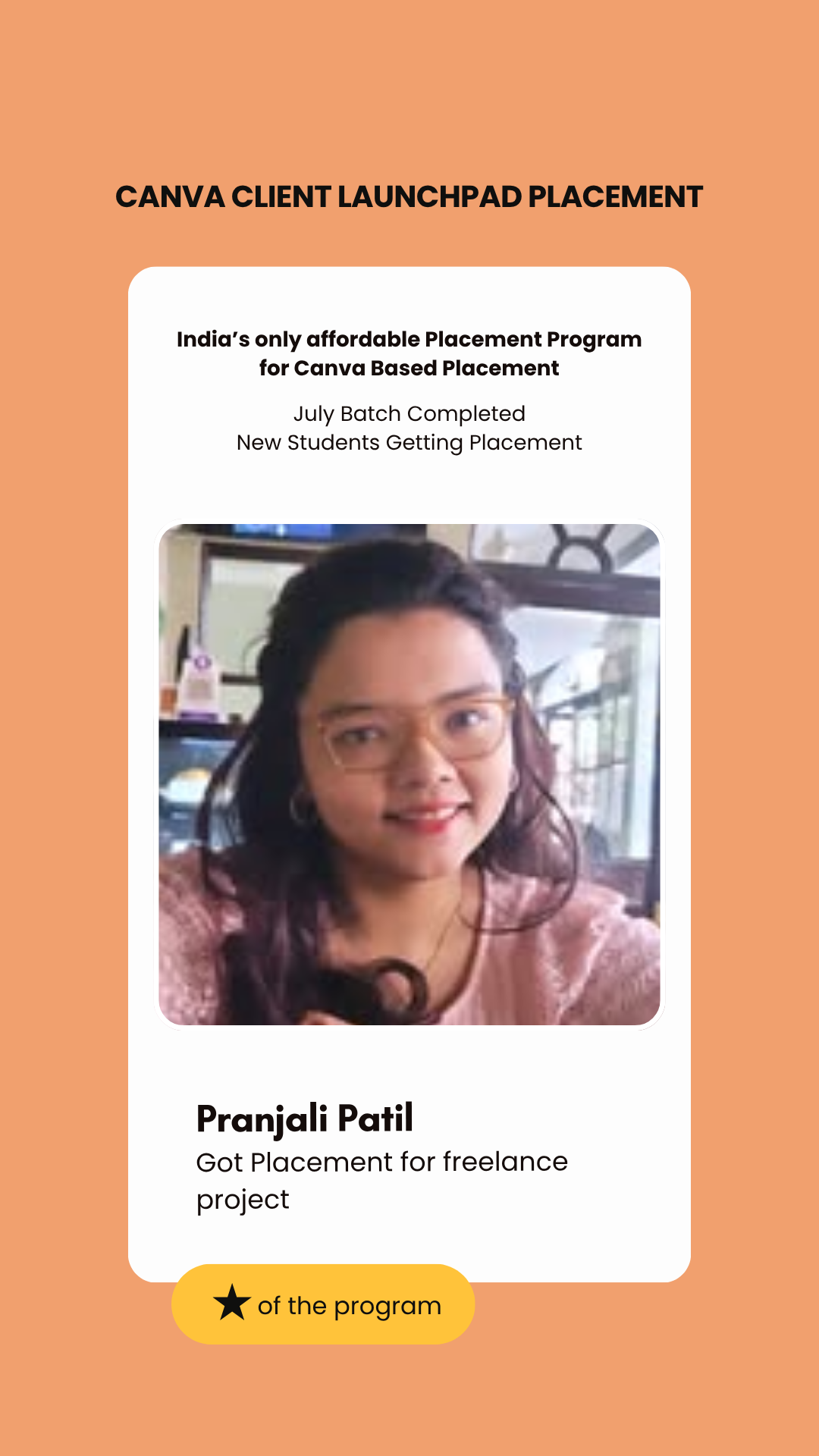 Pranjali Patil — Canva Initiative placement, Wabbithire