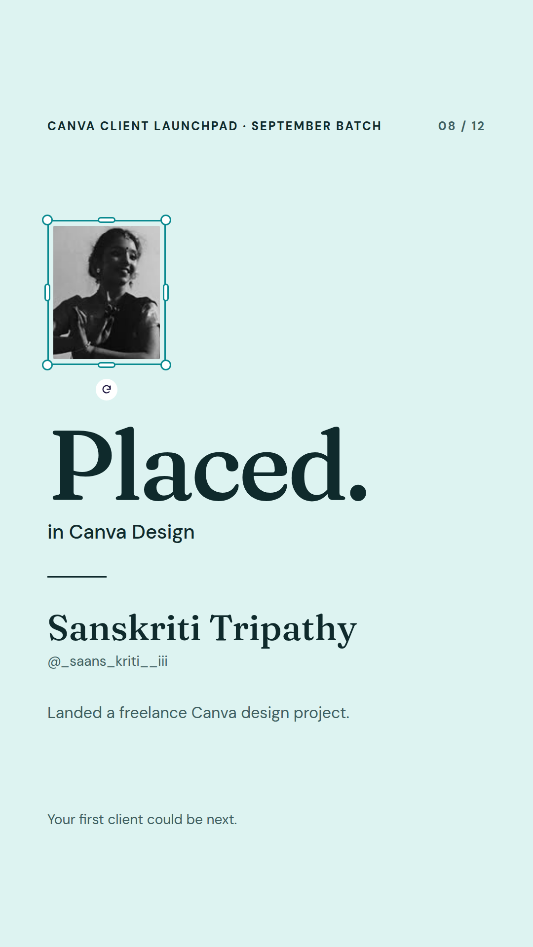 Sanskriti Tripathy — Canva Initiative placement, Wabbithire